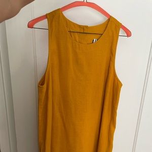 JCrew mustard colored mini dress